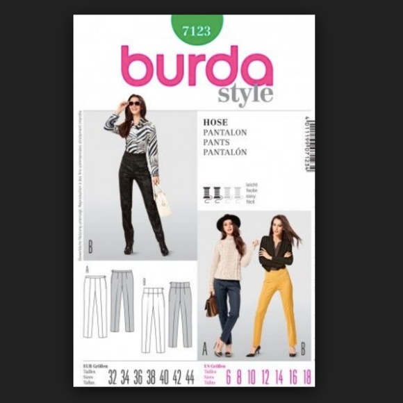 FF Sewing Pattern Pants Misses Burda Style 7123 - Picture 1 of 2